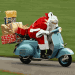 Santa on Vespa