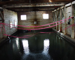 inside bathhouse
