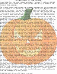 Halloween Candy End User Agreement