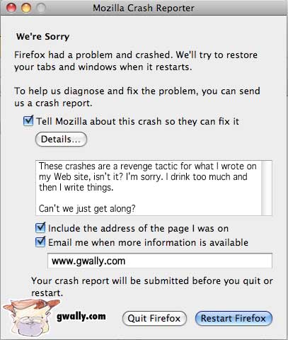 Firefox Prank: It's an attack