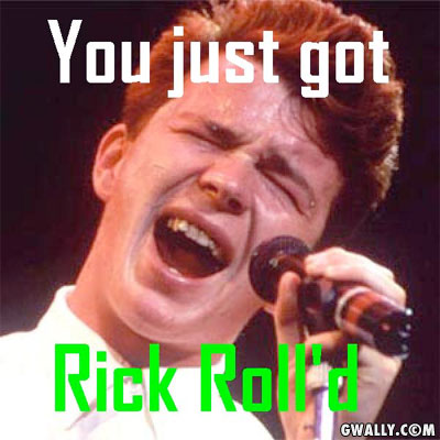 Rick Roll on IPhone keypad 